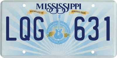 MS license plate LQG631
