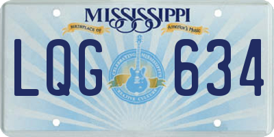 MS license plate LQG634