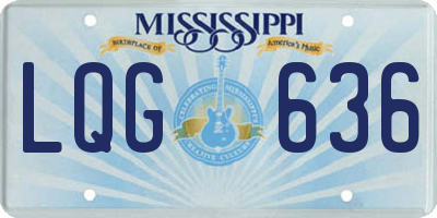 MS license plate LQG636