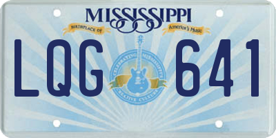 MS license plate LQG641