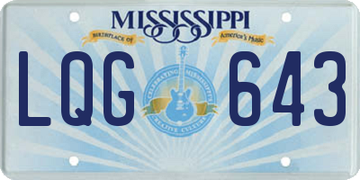 MS license plate LQG643