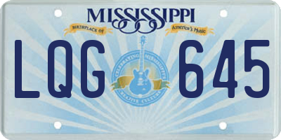 MS license plate LQG645
