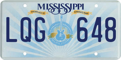 MS license plate LQG648