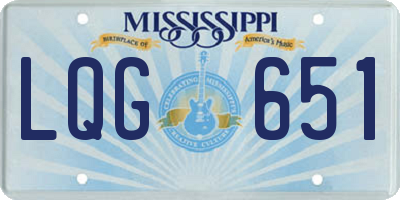 MS license plate LQG651