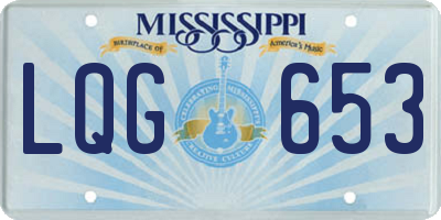 MS license plate LQG653