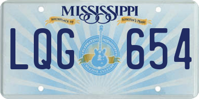 MS license plate LQG654
