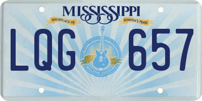 MS license plate LQG657