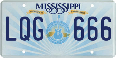 MS license plate LQG666