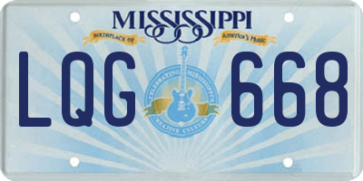 MS license plate LQG668
