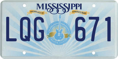 MS license plate LQG671