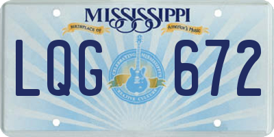 MS license plate LQG672