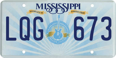 MS license plate LQG673