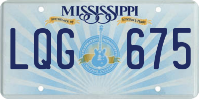 MS license plate LQG675