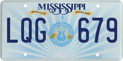MS license plate LQG679