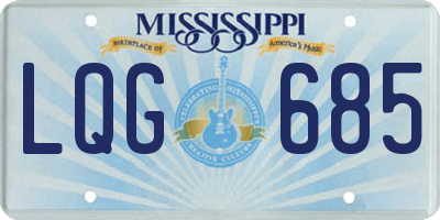 MS license plate LQG685