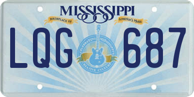 MS license plate LQG687