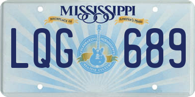 MS license plate LQG689