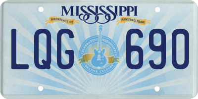 MS license plate LQG690