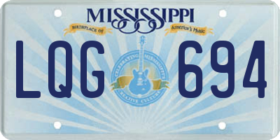 MS license plate LQG694