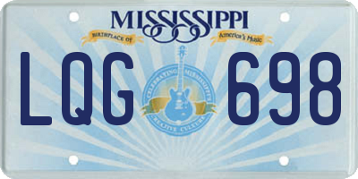 MS license plate LQG698