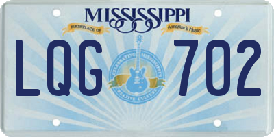 MS license plate LQG702