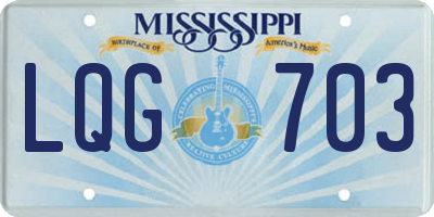 MS license plate LQG703
