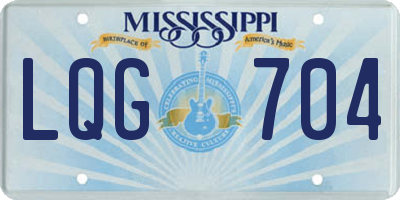 MS license plate LQG704