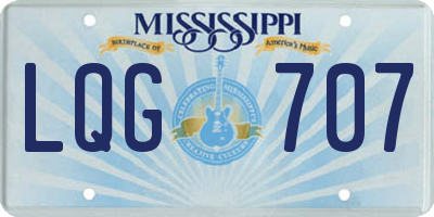 MS license plate LQG707