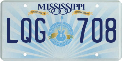 MS license plate LQG708