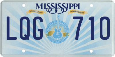 MS license plate LQG710