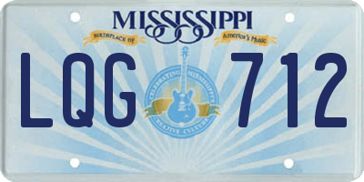 MS license plate LQG712