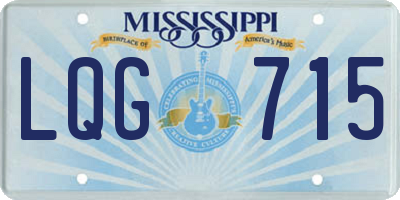 MS license plate LQG715