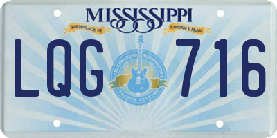 MS license plate LQG716