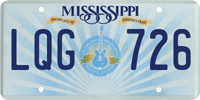 MS license plate LQG726