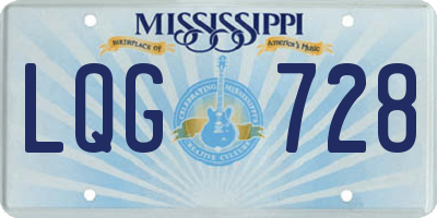MS license plate LQG728