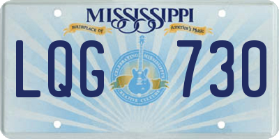 MS license plate LQG730