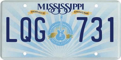 MS license plate LQG731