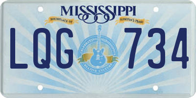 MS license plate LQG734