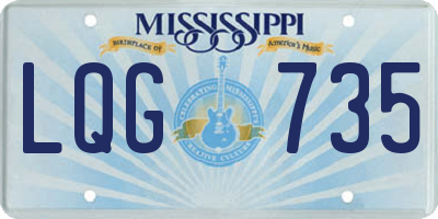 MS license plate LQG735