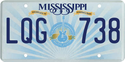 MS license plate LQG738