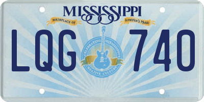 MS license plate LQG740