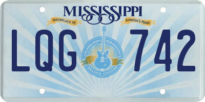MS license plate LQG742