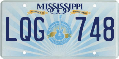 MS license plate LQG748