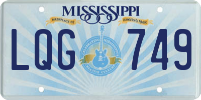 MS license plate LQG749