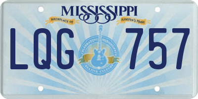 MS license plate LQG757