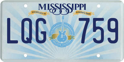 MS license plate LQG759