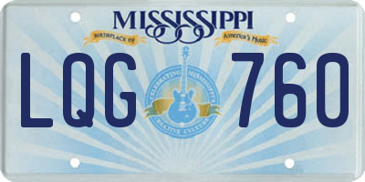 MS license plate LQG760