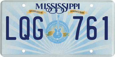 MS license plate LQG761