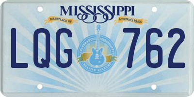 MS license plate LQG762