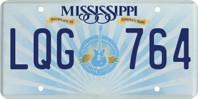MS license plate LQG764